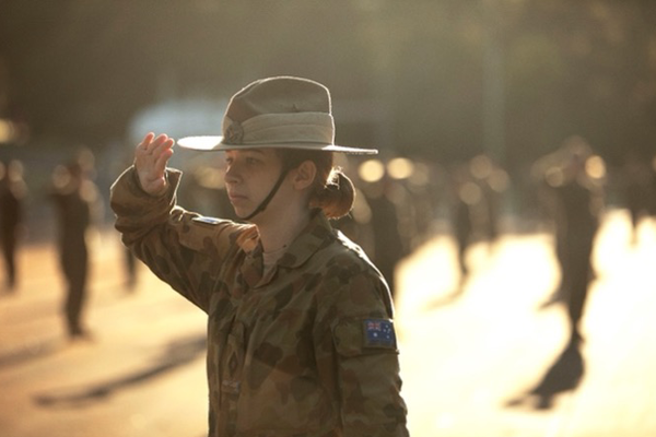 Cadets participating in team-based challenges